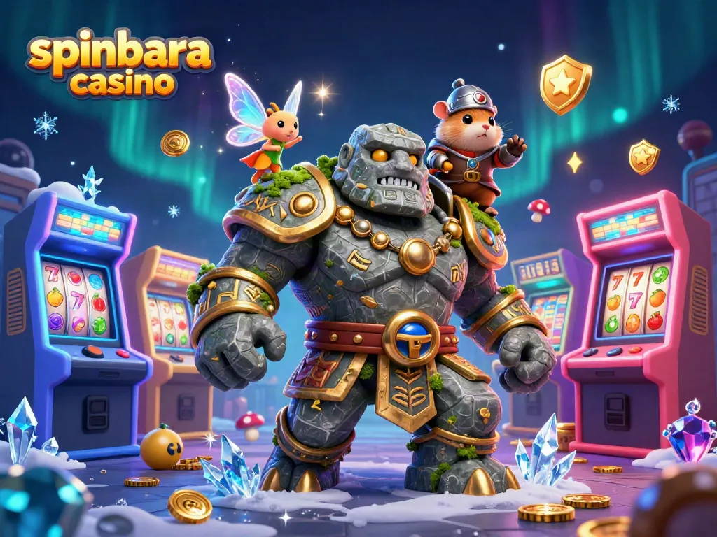 Experience fun and excitement at spinbara casino with vibrant casino elements and engaging characters.
